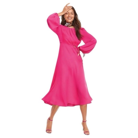 CAbi Dresses & Skirts - CAbi Delight Flowy Dress Vibrant Fuchsia Women’s Medium NWT